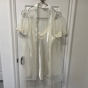 Vintage Sheer and Satin Nightgown